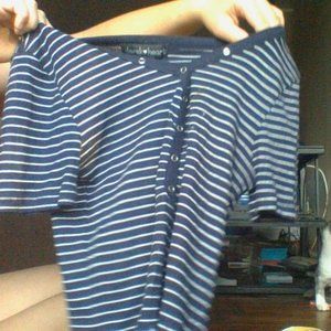 Blue stripy croptop